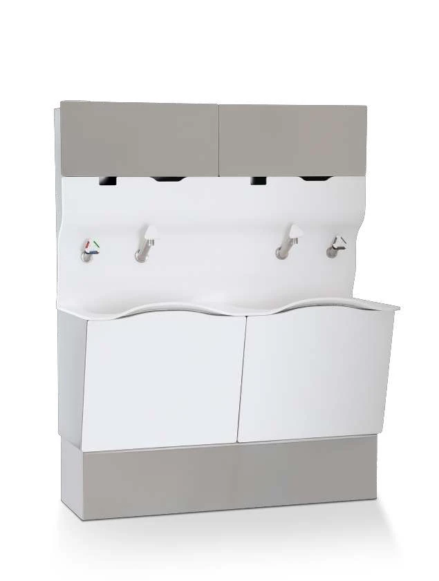 INSPITAL Touchless scrub sink, double station, Corian — SK61.20