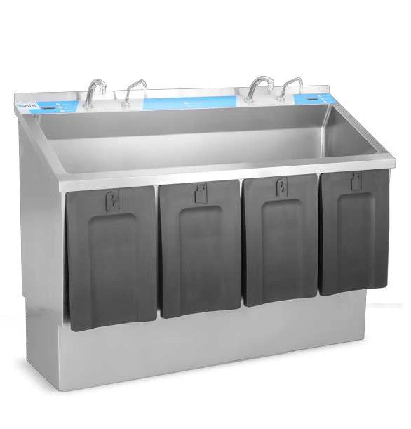 INSPITAL Triple-station stainless steel scrub sink — SK60.30