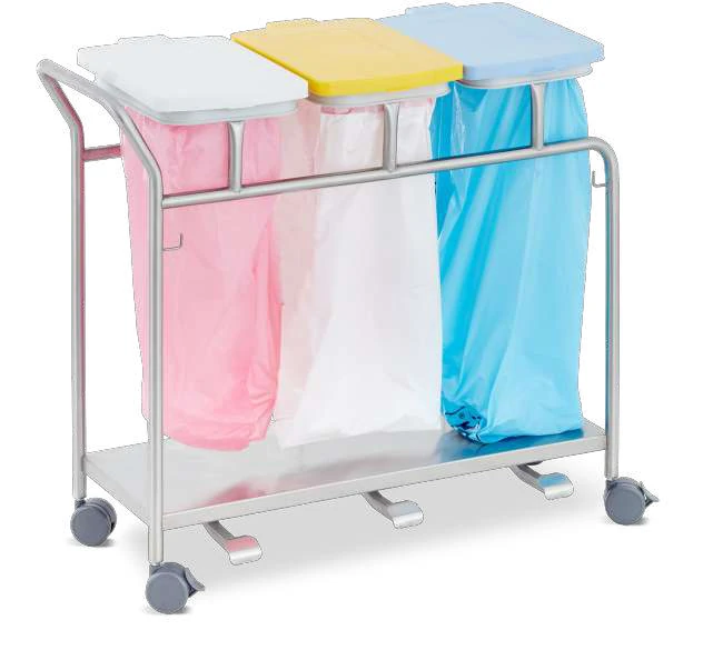 INSPITAL Triple-bag housekeeping trolley — AB90.99